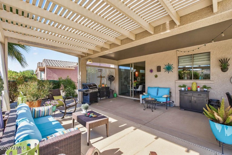 Back Patio under pergola