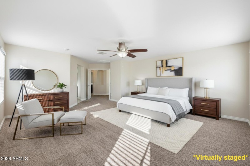 Primary Bedroom (staged)