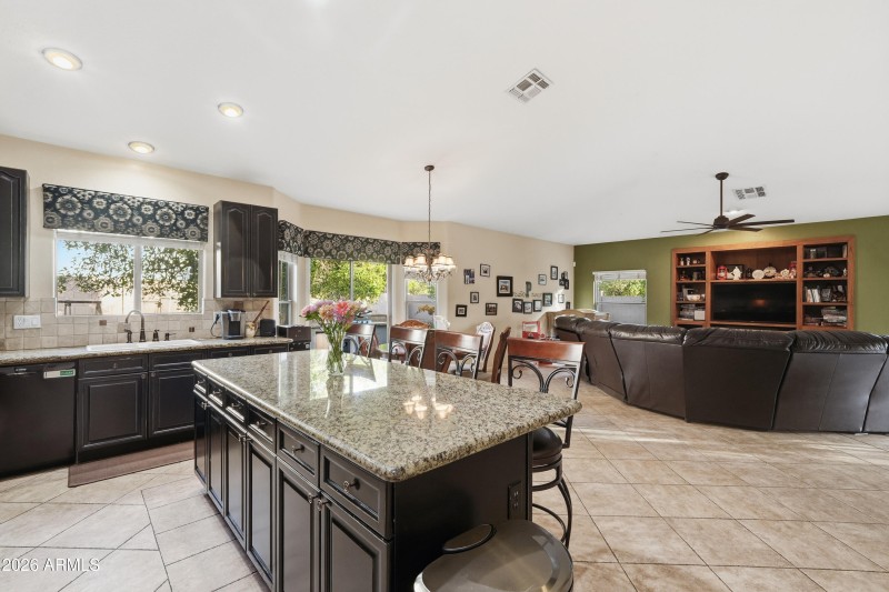 Kitchen to family room