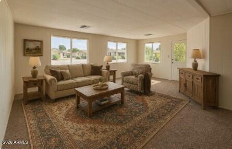 living room virtual staging