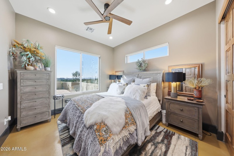 Bedroom 3 w/entry from front courtyard