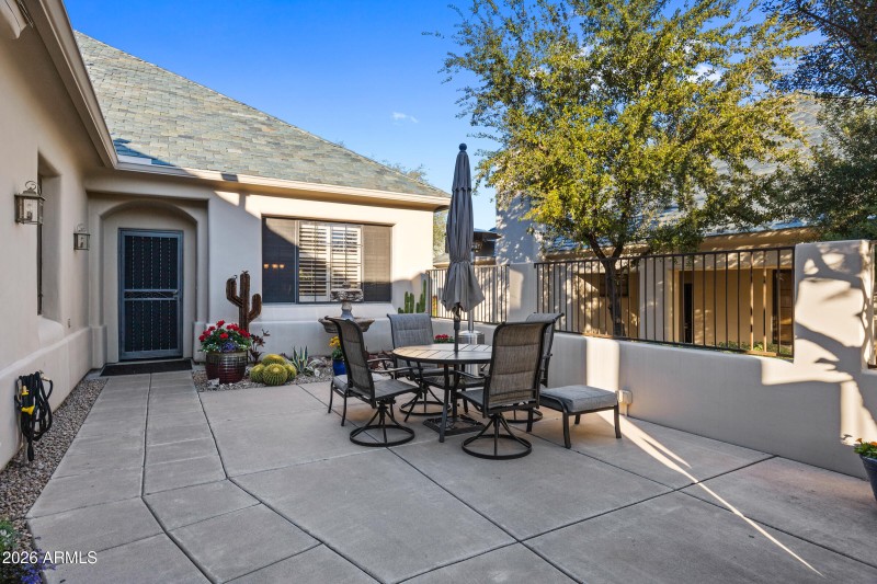Gated private courtyard