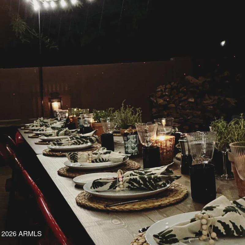 Entertaining backyard