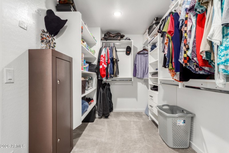 Walk-in Closet with Custom Shelving