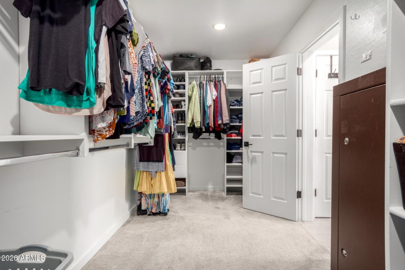 Walk-in Closet with Custom Shelving