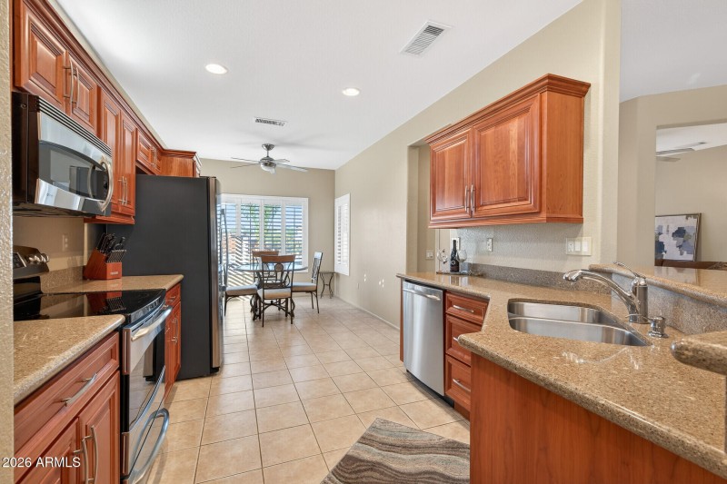 Kitchen toward breakfast nook