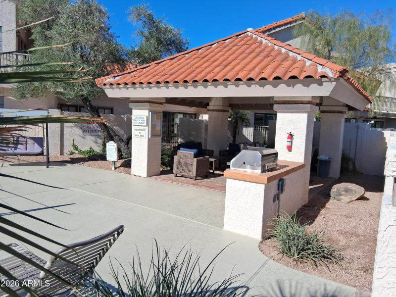 Ramada with barbeque grill