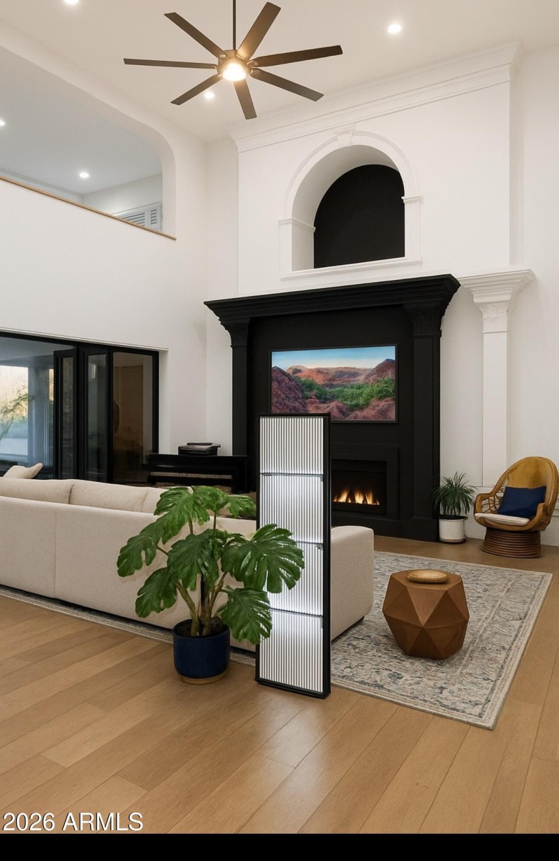Paint fireplace wall black
