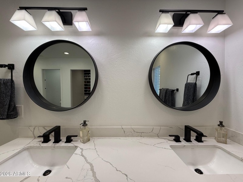 Master bath double sinks