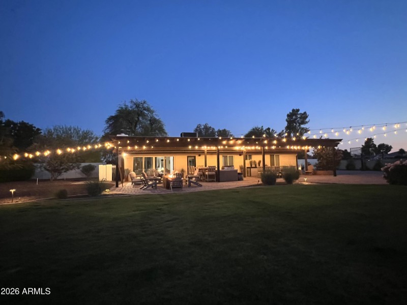 Twilight back of house