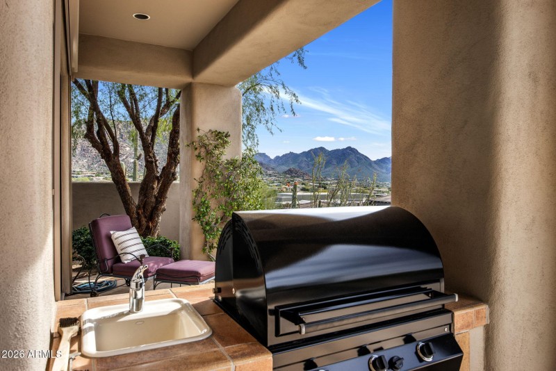 Built-in BBQ and Sink with a View