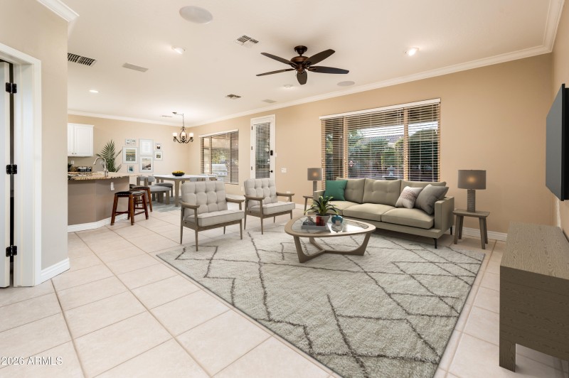 Virtual Staged Great Room