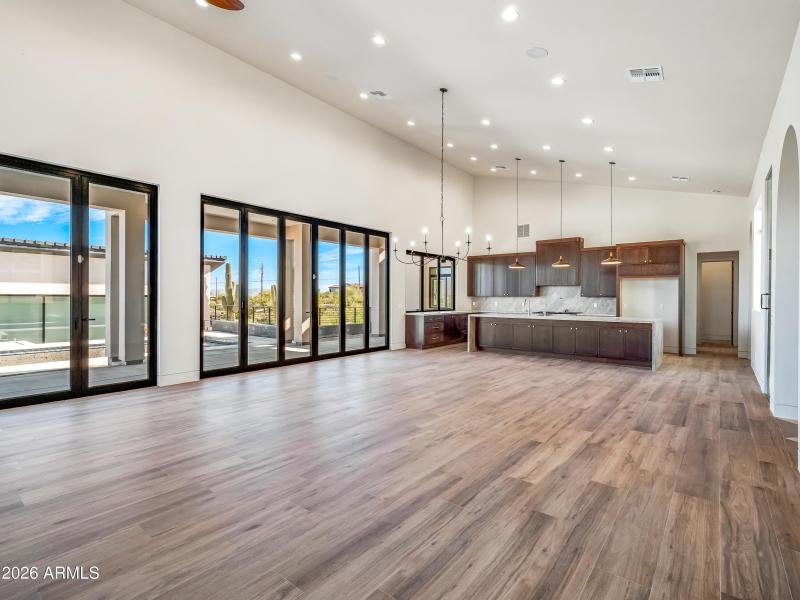Dining room and kitchen