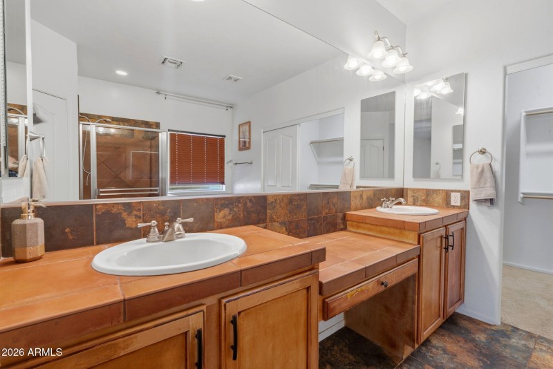 Dual Sinks + Sitting Area