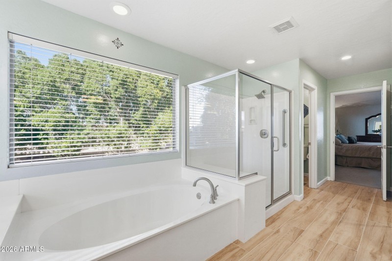 Separate tub and Shower
