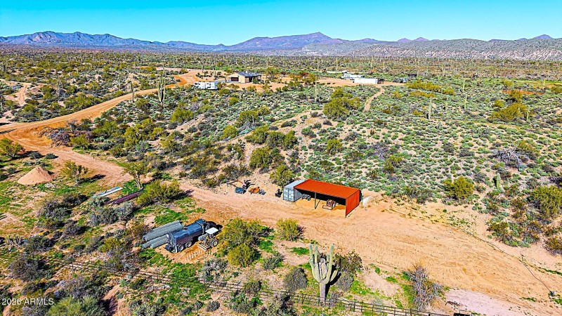 Hay/equipment storage, well, power