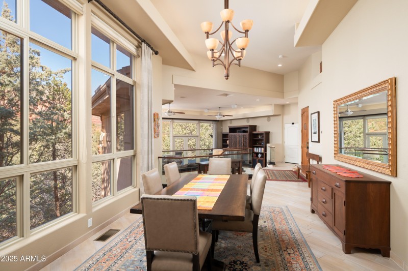 DINING ROOM WITH AMPLE VIEWS
