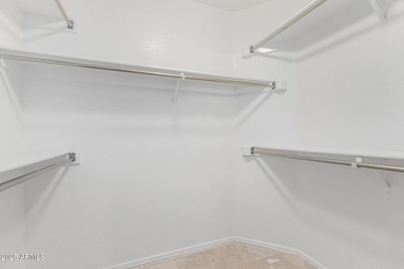 Spacious Master closets