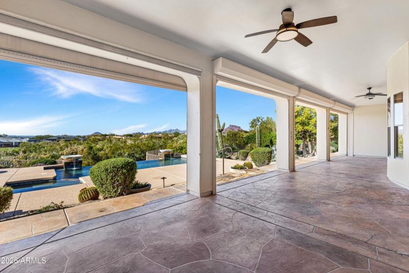 Huge Patio with Security Shade Screens