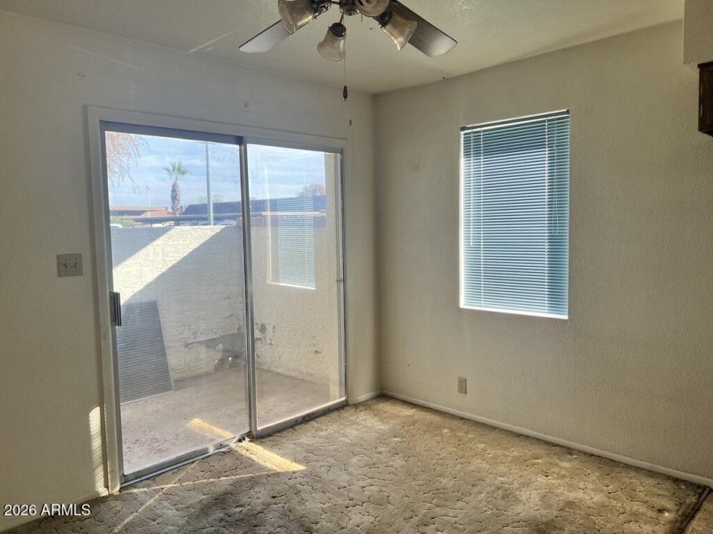 Slider to Patio off Kitchen Eating Space