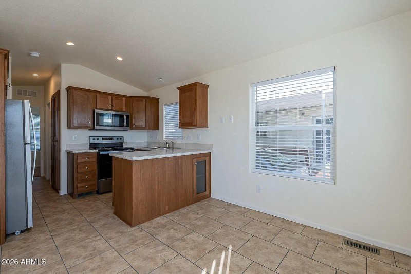 Living Area and Kitchen