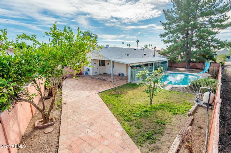 Back Yard North Arial