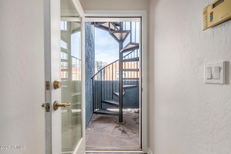 Stairwell to rooftop