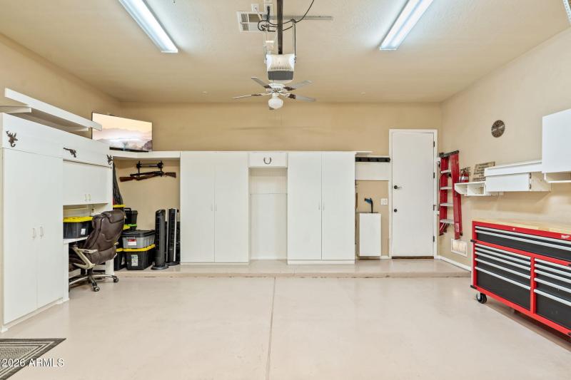 2 car garage w/storage