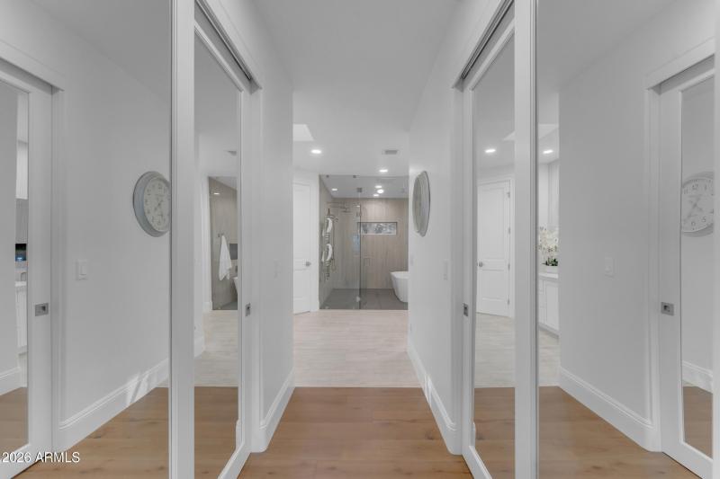 Master Walk-in closets his/hers