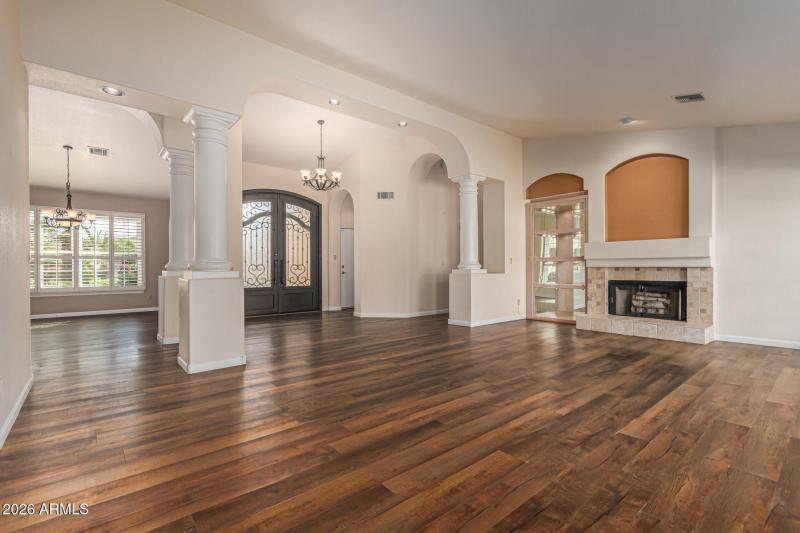 Fireplace in living room