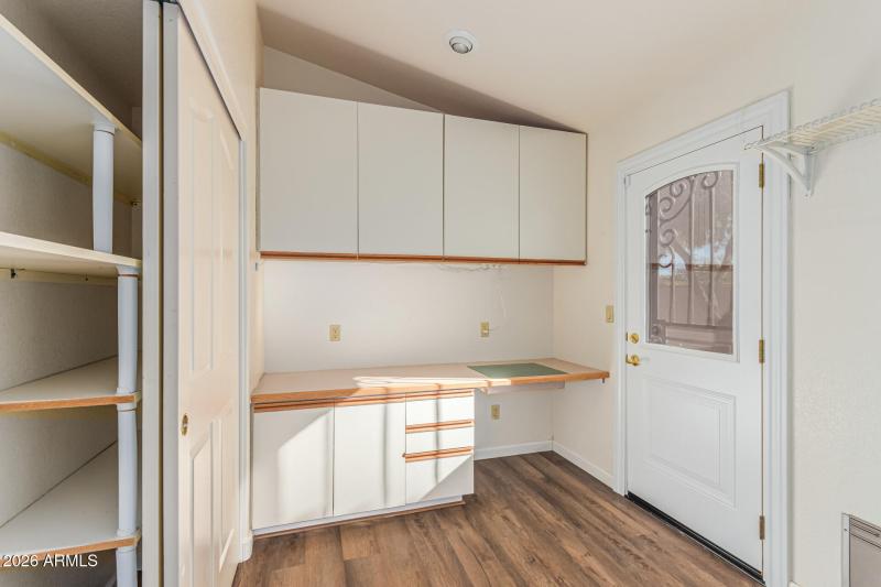 Office off laundry room