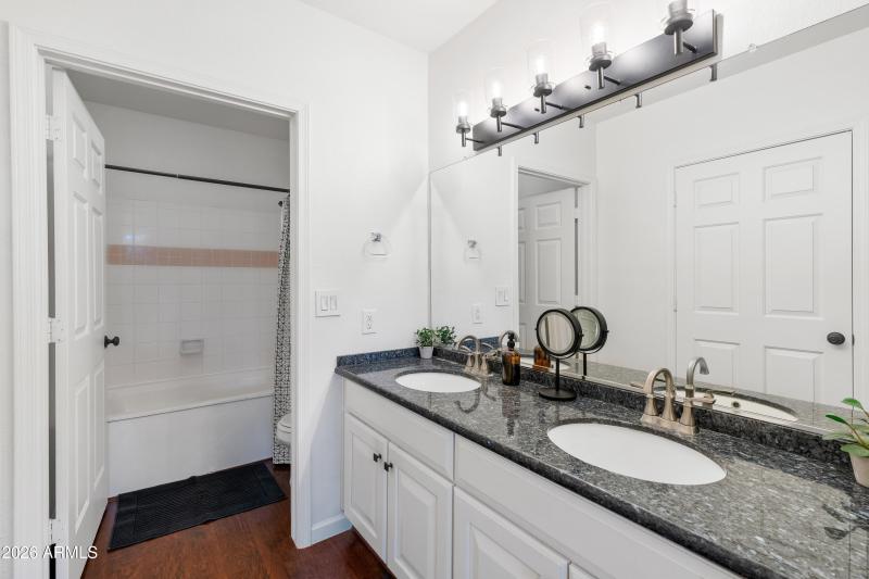 Dual Vanity and Large walk-in closet