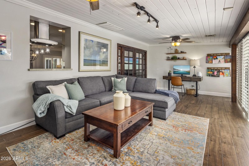 spacious family room