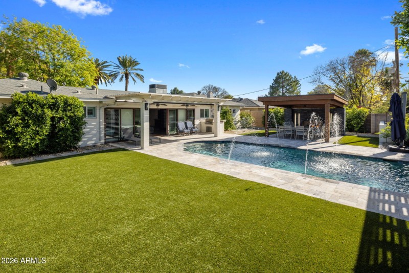 large yard with turf