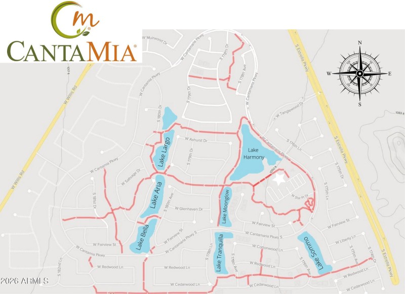 CantaMia walking path map