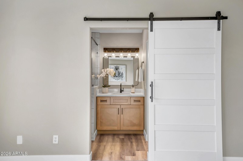 Barn Door in Primary Suite