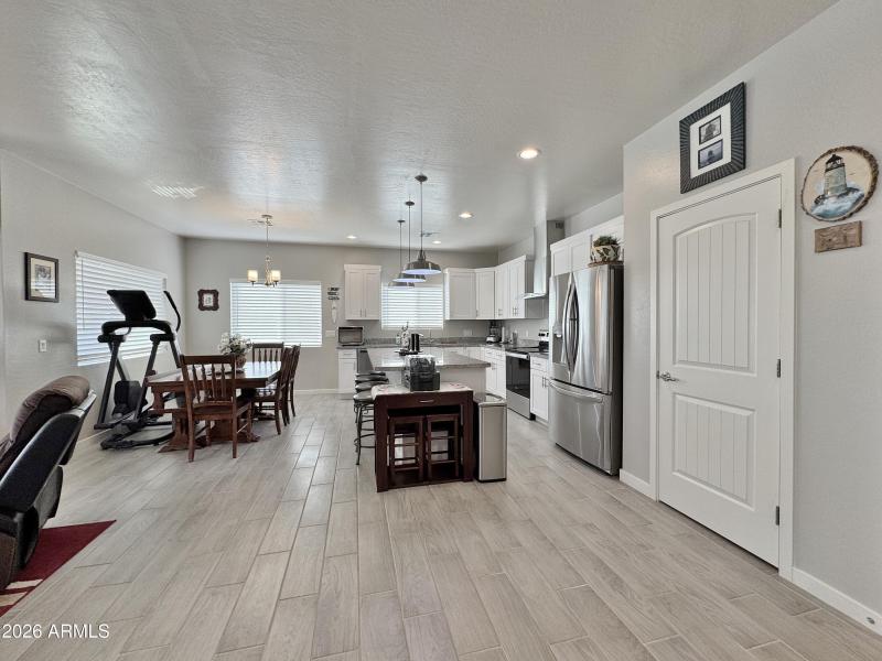 Dining and Island kitchen
