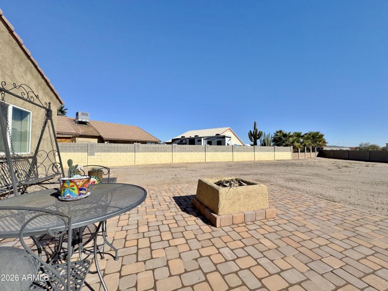 Extended paver patio/ fire pit