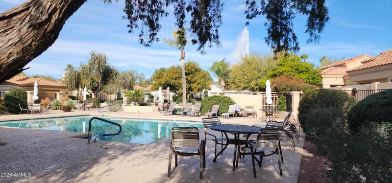 Community heated pool and spa