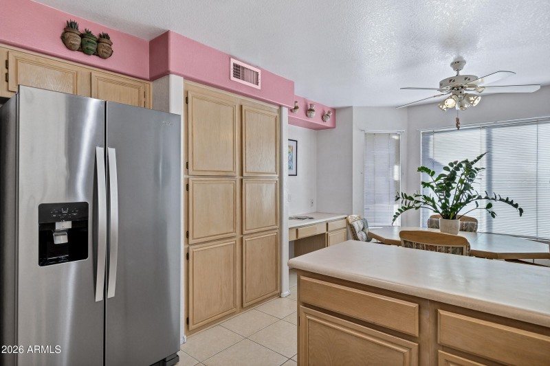 Pantry Wall & Stainless Fridge