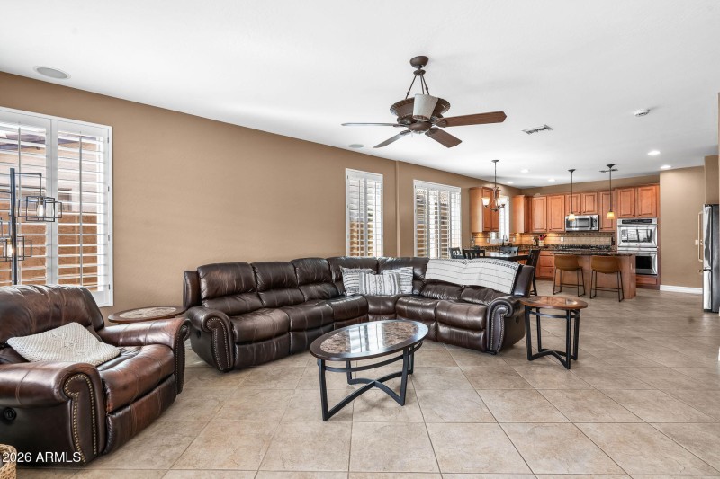 Family room/dining/kitchen