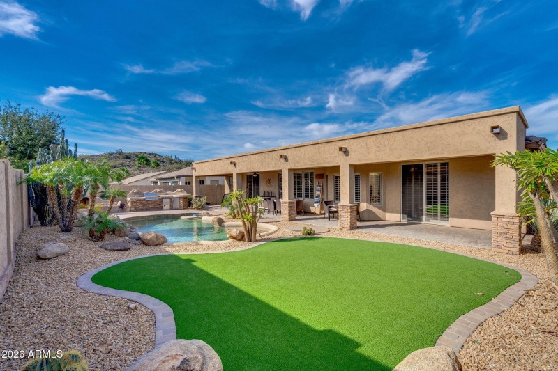 Backyard artificial turf