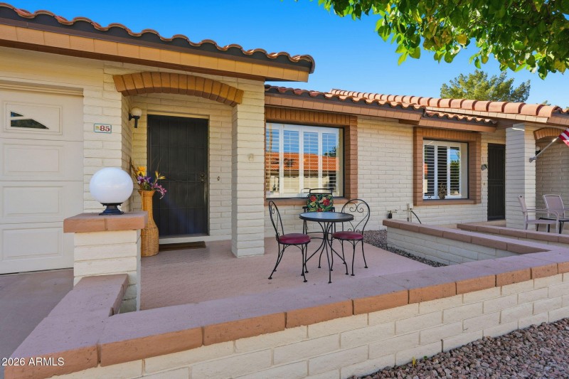 North-Facing Front Patio