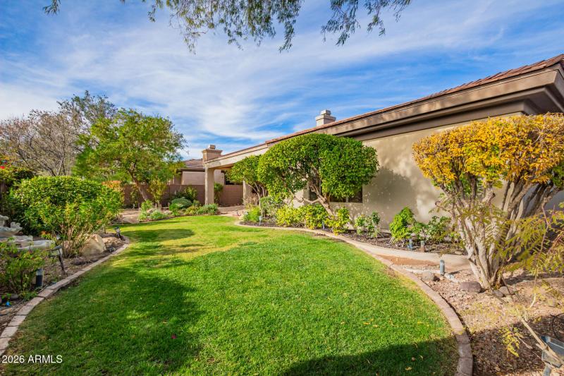 Big Backyard with beautiful plants