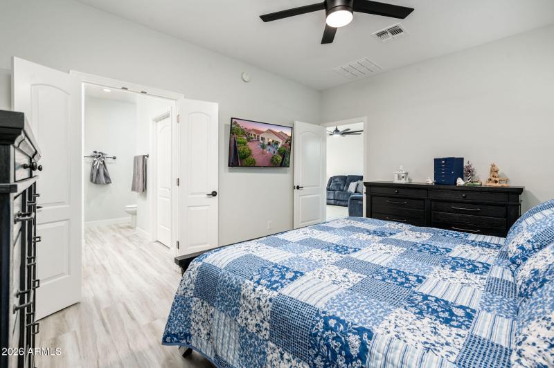 Primary Suite Open to Private Bath