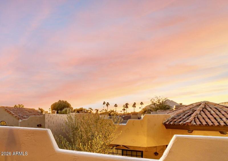 Rooftop deck view of Camelback Mountain