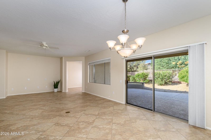 Glass Slider Opens to Patio