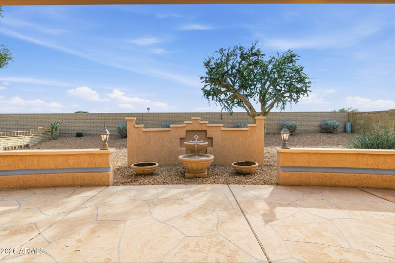 Bird Fountain and Lights