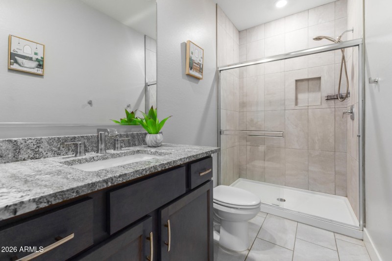 Third hall bathroom with walk-in shower