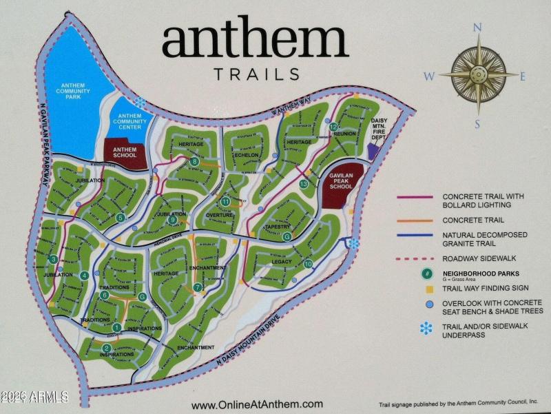 Miles of walking trails